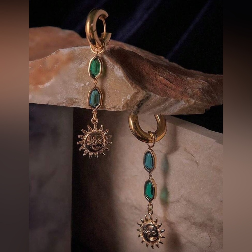 Sun drop earrings S1297 - Picture 2 of 5
